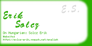 erik solcz business card